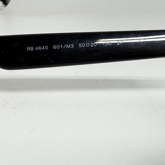 Ray Ban RB 4640 601/M3 Square Black Gray Sunglasses Frame 50-20-150 H20043 - Picture 5 of 7